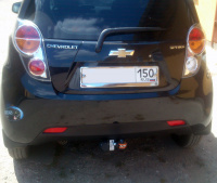 Фаркоп CV 10 для CHEVROLET Spark 2011-, Автос, нагрузка 750/50 кг. С подрезкой бампера от магазина ФаркопРос